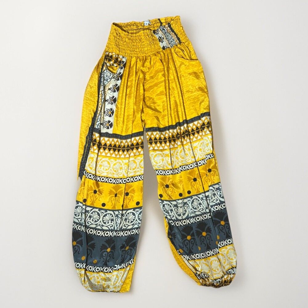 Earthbound Trading Co Boho Women's Pants XL Yellow